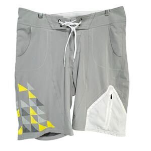 Sea Doo Pulse Boardshorts Mens Size 34 Gray Pockets Stretch Watersports Athletic
